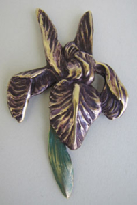 Bronze Iris Pin